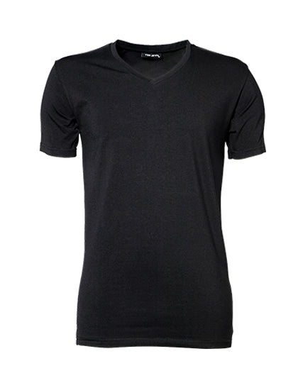 Tee Jays Stretch V-Neck T-Shirt Schwarz | Jersey | Herren T-Shirts Fashion - Black