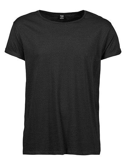 Tee Jays Roll-Up T-Shirt Schwarz | Rundhals | Herren T-Shirts | Leicht & Bequem - Black