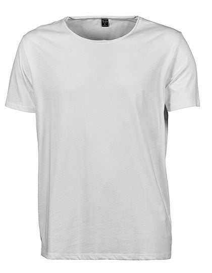 Tee Jays Men's Raw-Edge T-Shirt Schwarz | Rundhals | Bequem & Stylisch - White