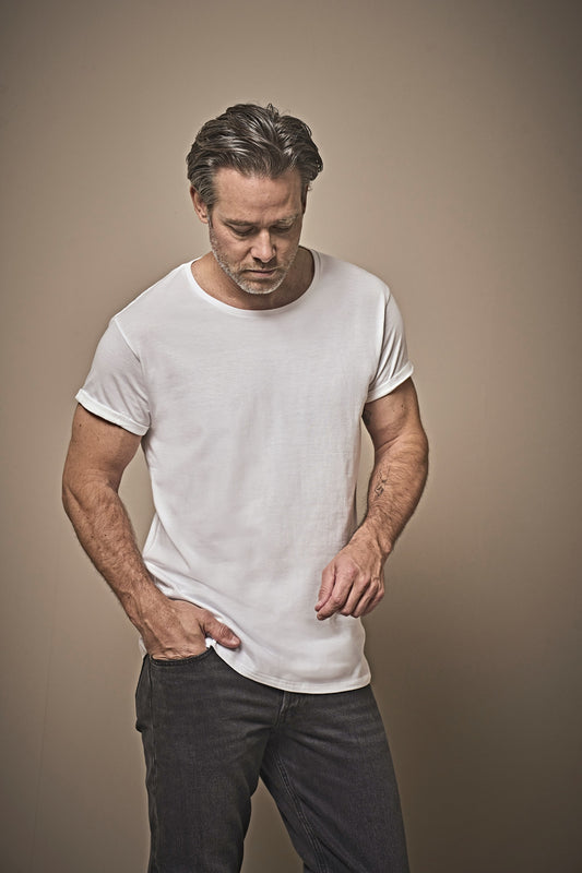 Tee Jays Roll-Up T-Shirt Schwarz | Rundhals | Herren T-Shirts | Leicht & Bequem