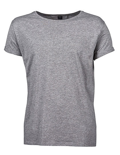 Tee Jays Roll-Up T-Shirt Schwarz | Rundhals | Herren T-Shirts | Leicht & Bequem - Heather Grey