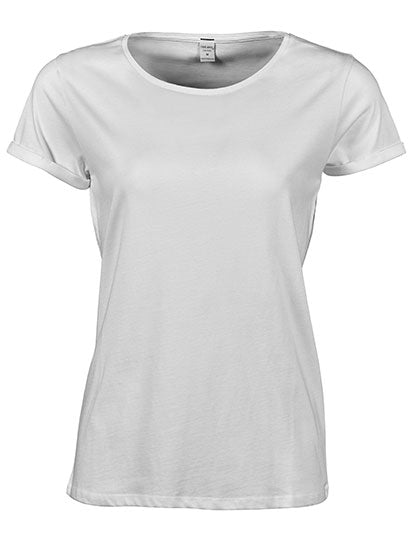 Tee Jays Women’s Roll-Up Tee Schwarz | Rundhals | Damen T-Shirts | 160 g/m² - White