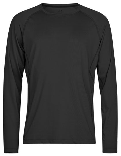 Tee Jays Long Sleeve CoolDry T-Shirt Schwarz | Stretch | Herren T-Shirts - Black