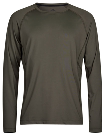 Tee Jays Long Sleeve CoolDry T-Shirt Schwarz | Stretch | Herren T-Shirts - Deep Green