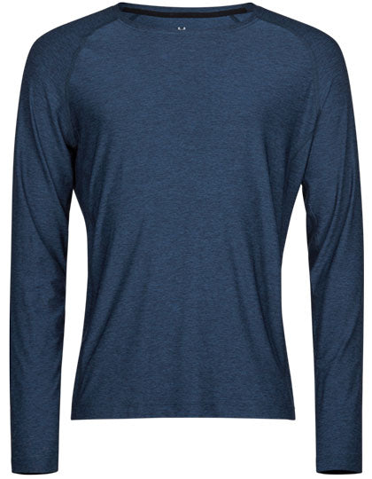 Tee Jays Long Sleeve CoolDry T-Shirt Schwarz | Stretch | Herren T-Shirts - Navy Melange